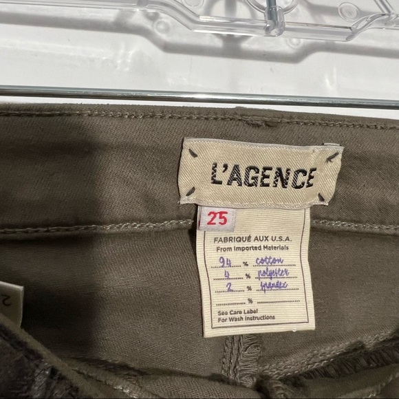 New L’agence Margot High Rise Skinny Jeans In Chestnut Black Croc Foil Size 25 - Picture 9 of 11